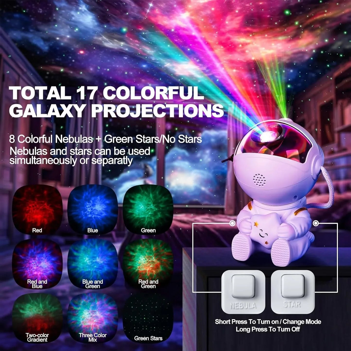 Galaxy Star Astronaut Projector